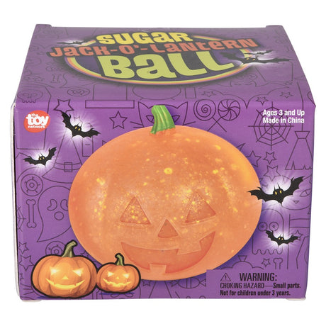 Jack O Lantern Squeezy Sugar Ball (12 Pc Display)