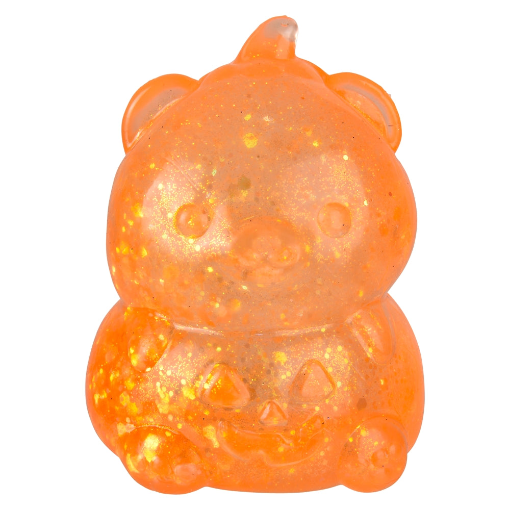 Halloween Pumpkin Bear Squeezy Toy 4"