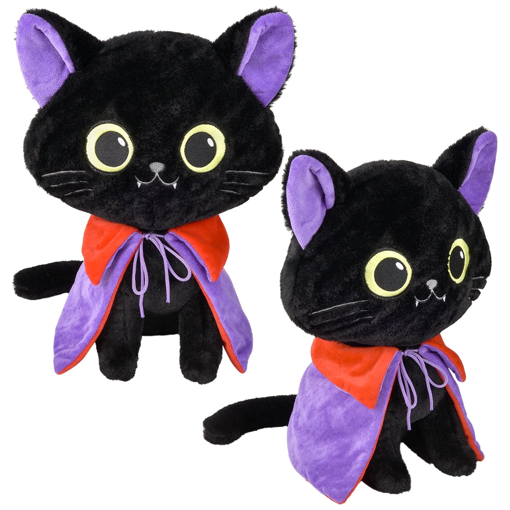 Vampire Cat Plush With Cape 12"