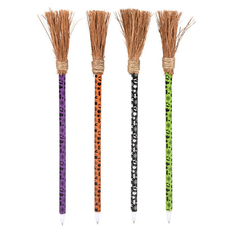 Witch's Broomstick Pen 8.5" (24 Pc Display)