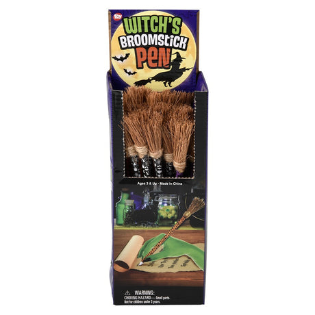 Witch's Broomstick Pen 8.5" (24 Pc Display)