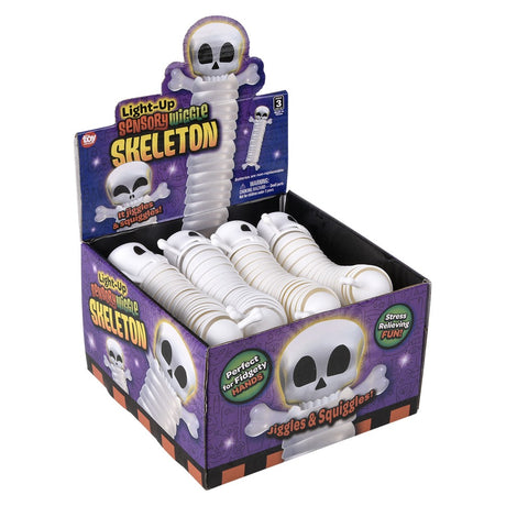 Light-Up Wiggle Skeleton Fidget (12 Pc Display)