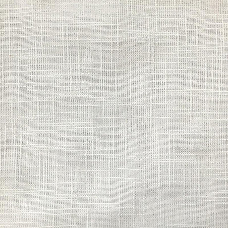 Zorro Metallic Linen Look Sheer Polyester Fabric - White, Solid Textured, 110" Width (1 Yard)