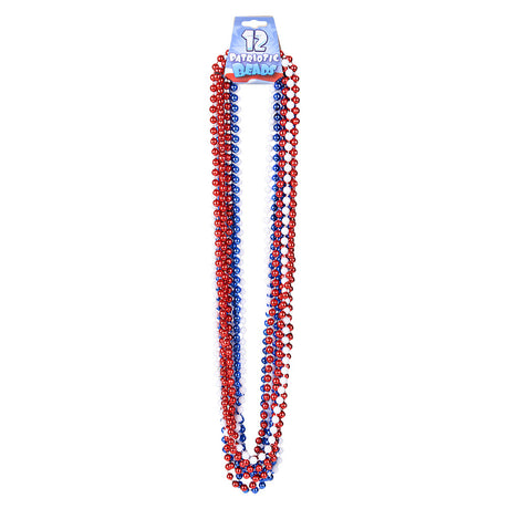Patriotic Beads 33" 7mm (1 DZ)