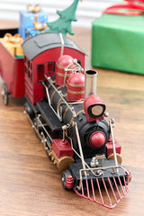 26" Black & Red Christmas Train with Cart