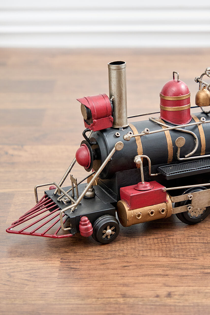 26" Black & Red Christmas Train with Cart