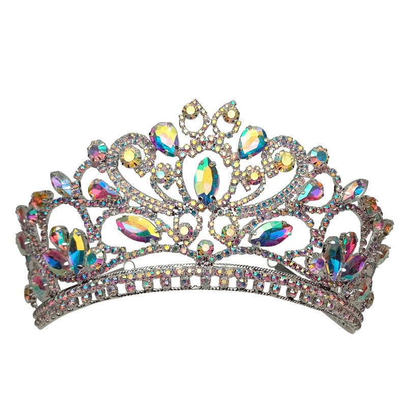 2.5" Iridescent Silver Crown