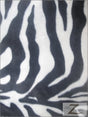 White/Black Big Strip Velboa Zebra Faux Fur Fabric