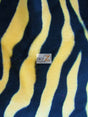 Yellow/Black Big Strip Velboa Zebra Animal Short Pile Fabric