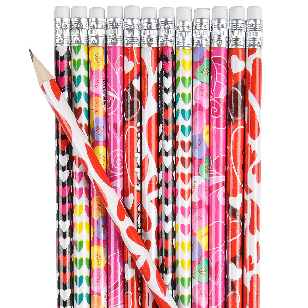 Valentine's Pencils Assortment (144 Pc)