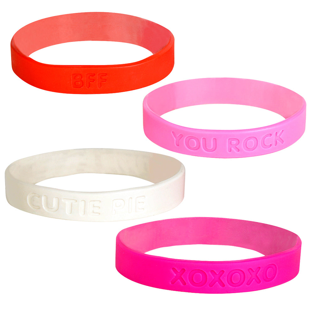 Valentine's Day Rubber Bracelets (24 Pc Tube)