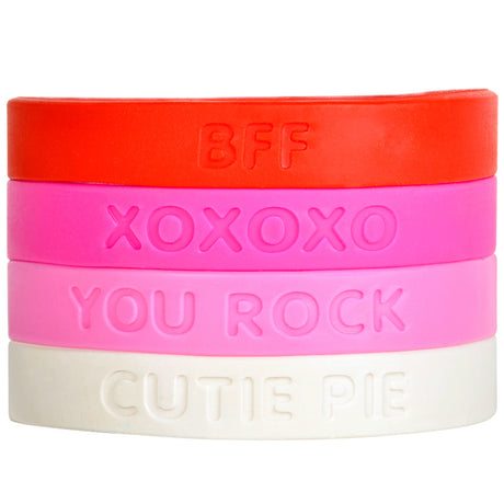 Valentine's Day Rubber Bracelets (24 Pc Tube)