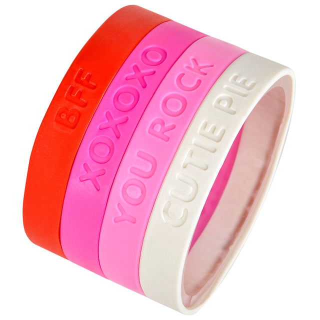 Valentine's Day Rubber Bracelets (24 Pc Tube)