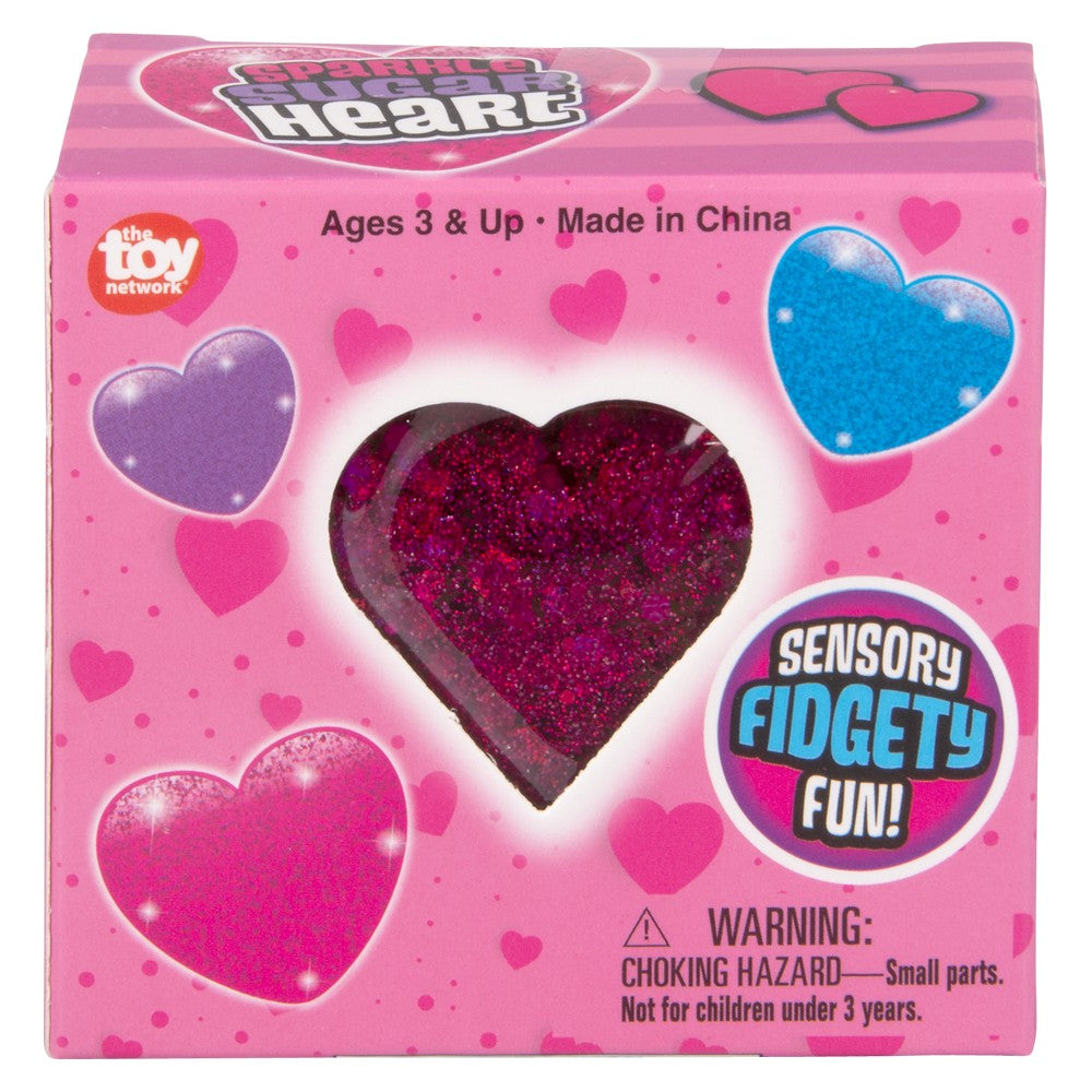 Squeezy Sparkle Heart Stress Toy (12 PC Display)