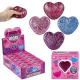 Squeezy Sparkle Heart Stress Toy (12 PC Display)