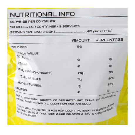 Freeze Dried Lemon Candies 3oz