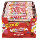 Smarties Giant Roll Candy (36 Ct Display)