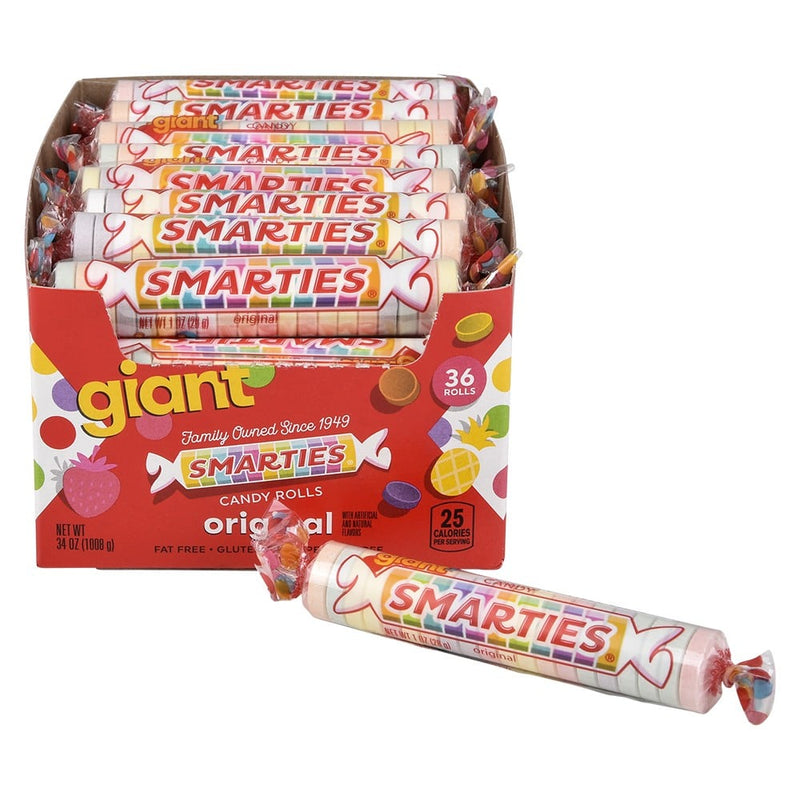 Smarties Giant Roll Candy (36 Ct Display)