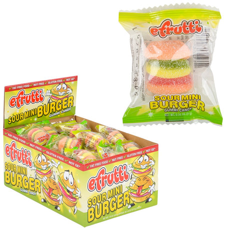 Sour Gummy Burger Candy (60 Ct Display)