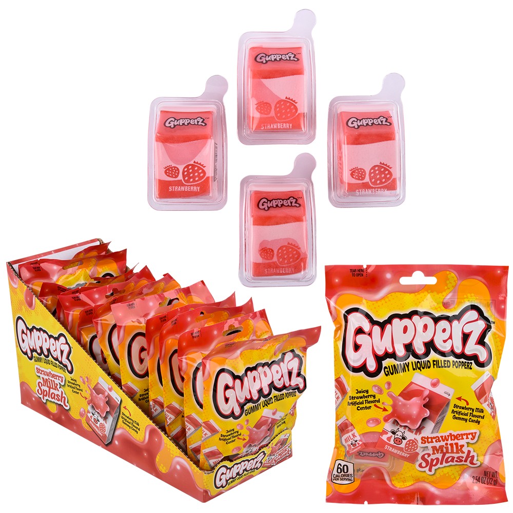 Strawberry Milk Splash Liquid Popping Candy (12ct Display)