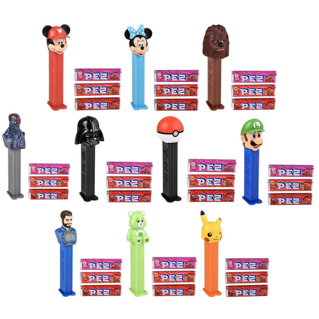 Pez Candy Blister Packs Assorted (12 Pc Display)