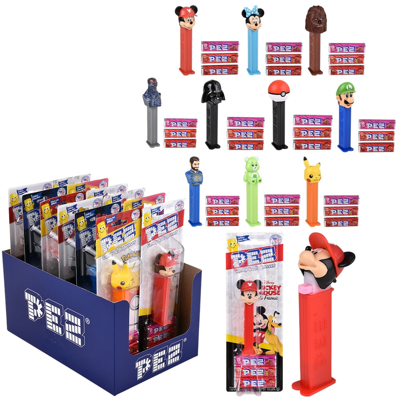 Pez Candy Blister Packs Assorted (12 Pc Display)