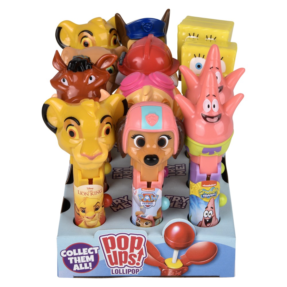 Pop Up Lollipops Assorted (12 PC Display)