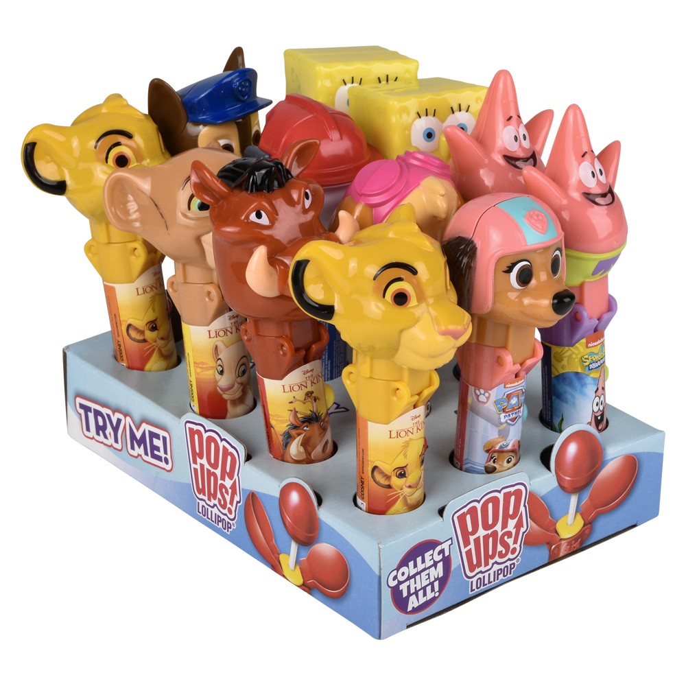Pop Up Lollipops Assorted (12 PC Display)