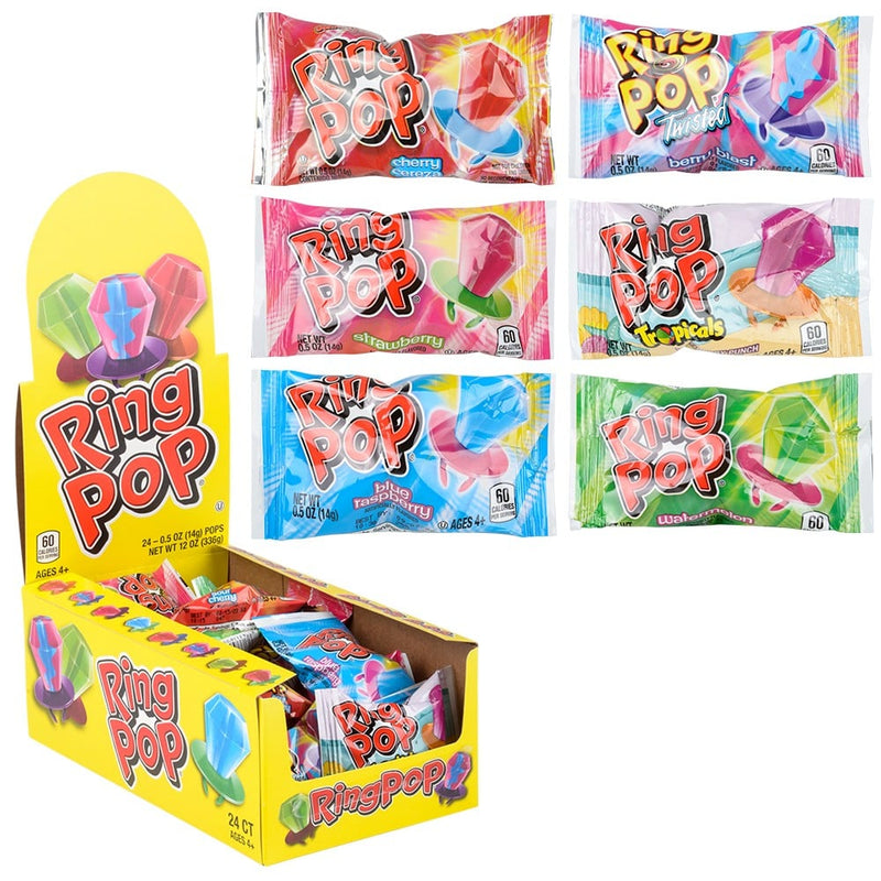 Ring Pop Lollipop Assorted (24 Pc Box)
