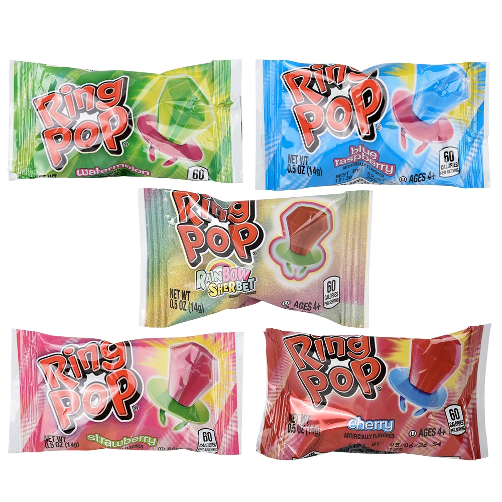 Ring Pop Assorted Candy (10 Ct Bag)