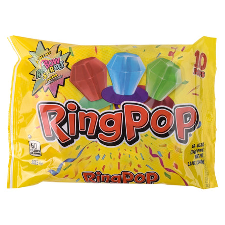 Ring Pop Assorted Candy (10 Ct Bag)
