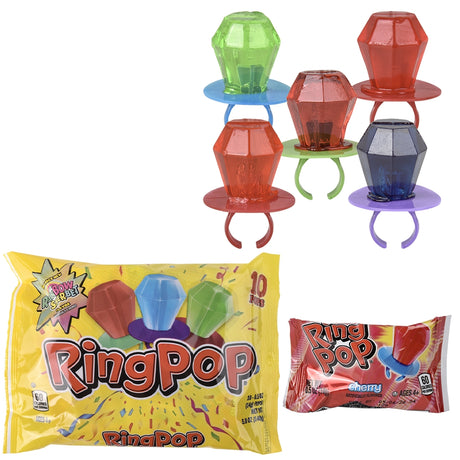 Ring Pop Assorted Candy (10 Ct Bag)
