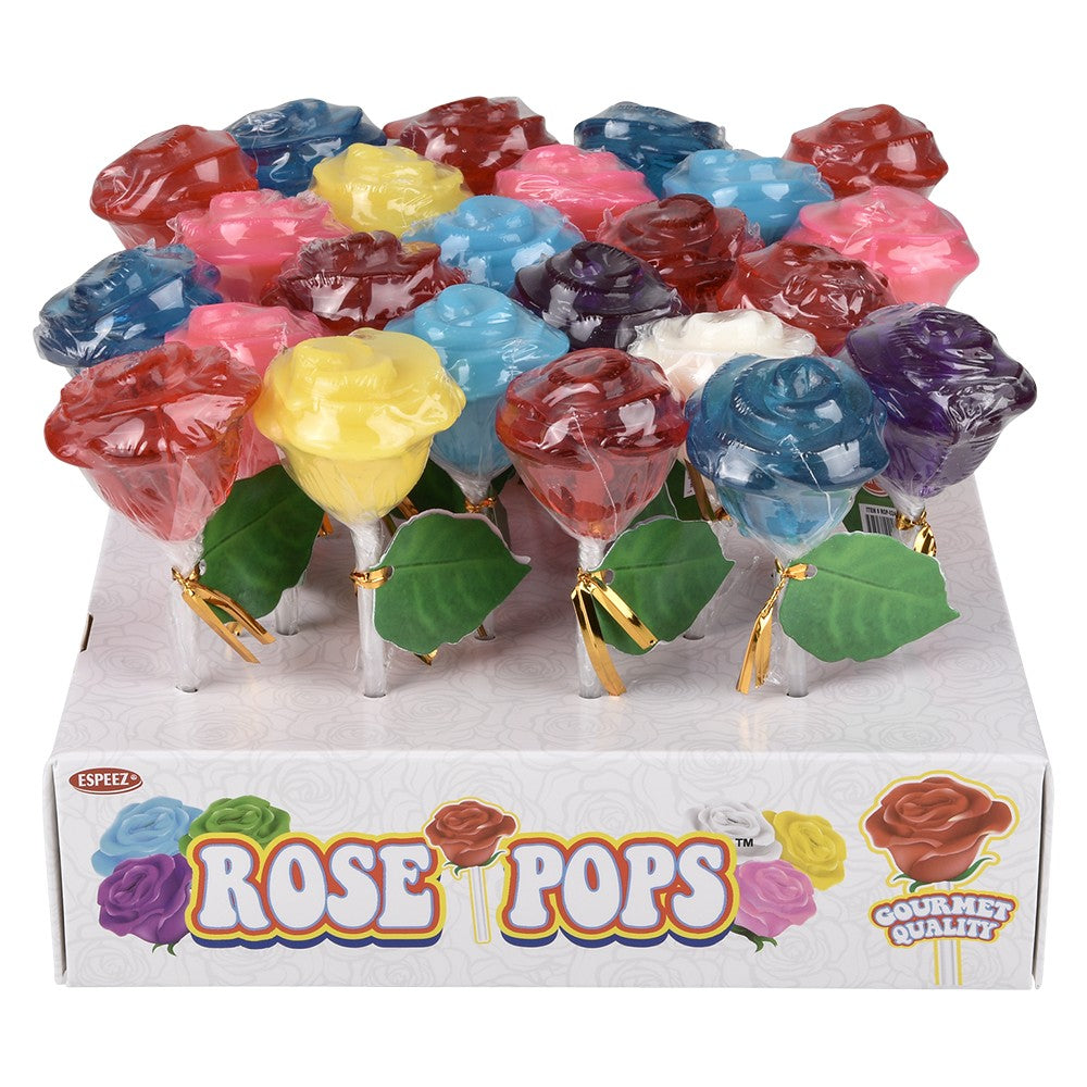 Rose Pops Assorted Lollipops (24 Pc Display)