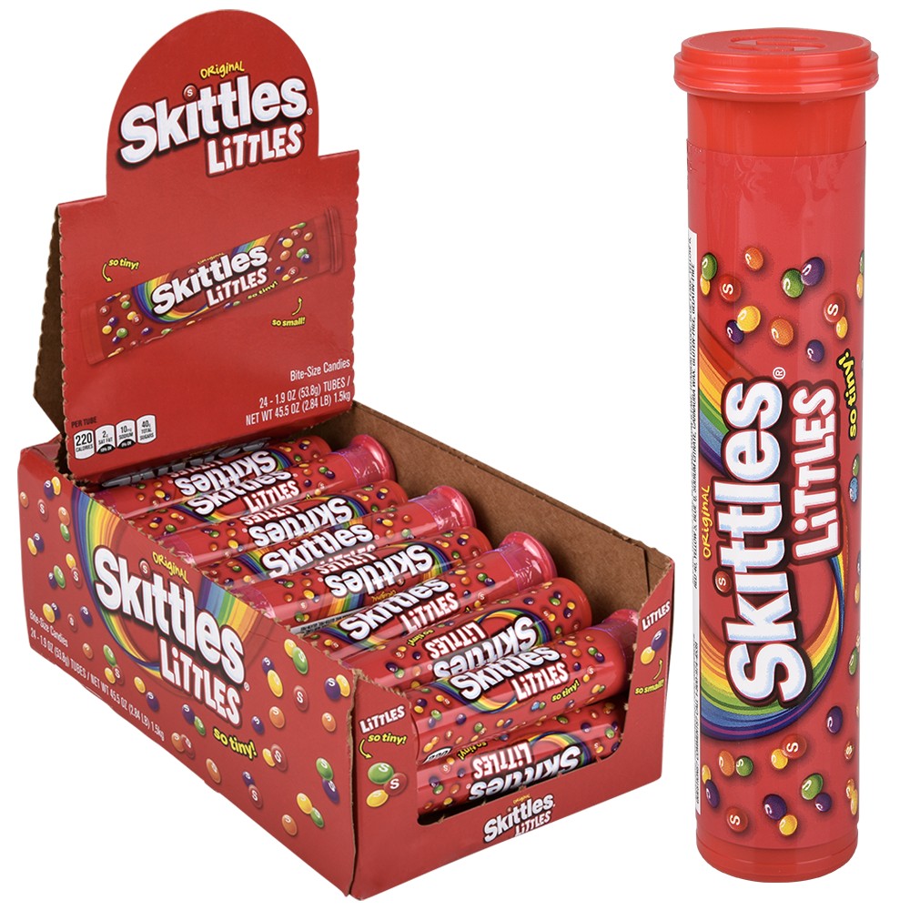 Skittles Littles Original Share Size Tube (24 Ct Display)