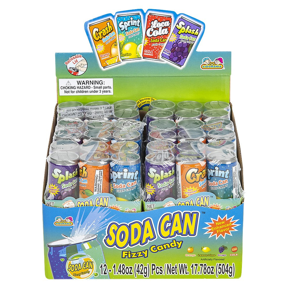 Soda Can Fizzy Candy (12 PC Display)