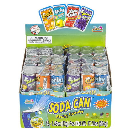 Soda Can Fizzy Candy (12 PC Display)