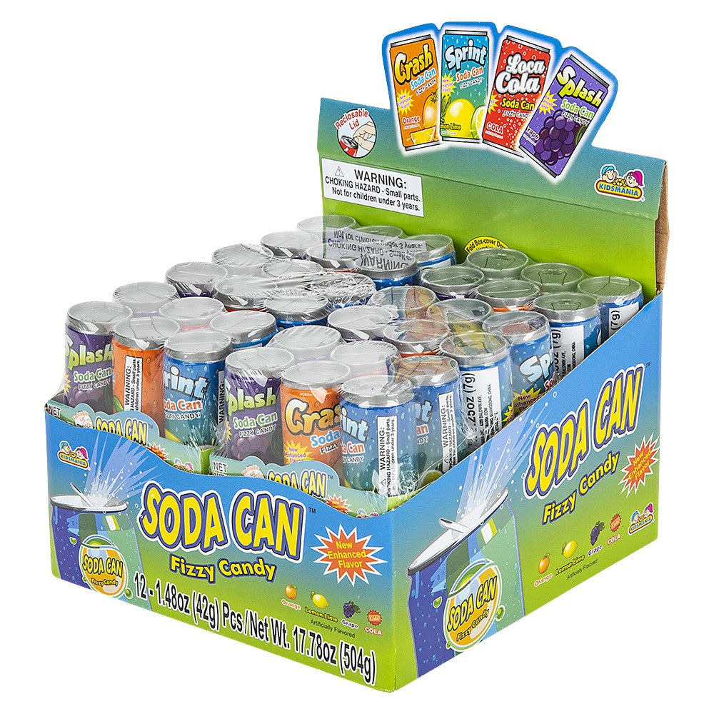 Soda Can Fizzy Candy (12 PC Display)