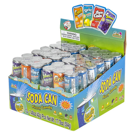 Soda Can Fizzy Candy (12 PC Display)