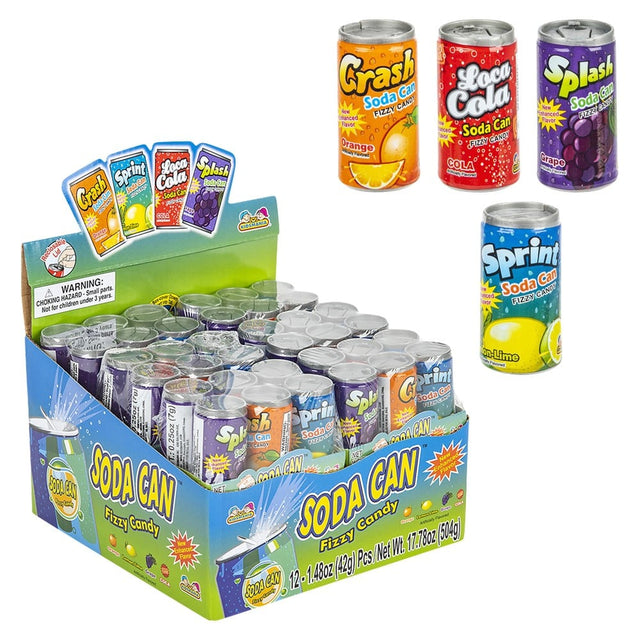 Soda Can Fizzy Candy (12 PC Display)