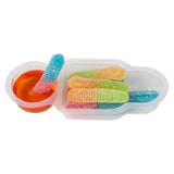 Sour Gummy Worms with Liquid Candy Dipping Sauce (12 PC Display)