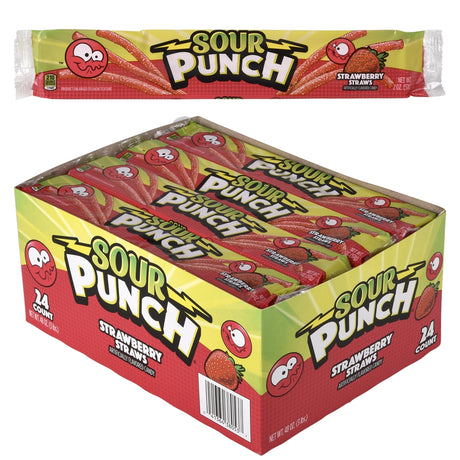 Sour Punch Strawberry Straws (1 Box)