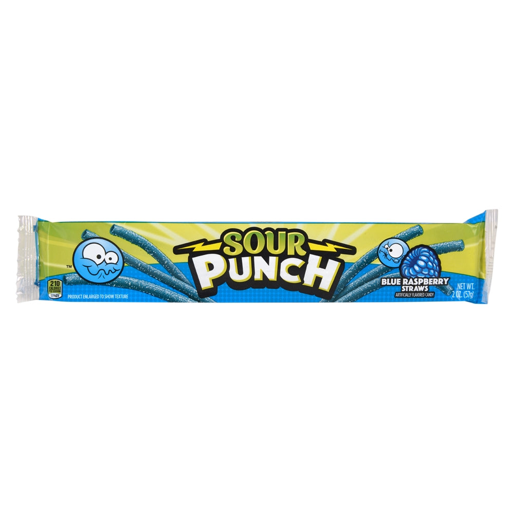 Sour Punch Blue Raspberry Straws (24 Ct Box)