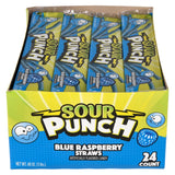 Sour Punch Blue Raspberry Straws (24 Ct Box)