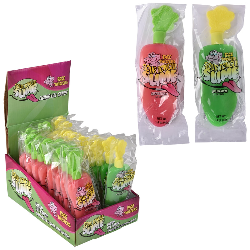Sour Tongue Slime Gel Candy Display (24 Ct)
