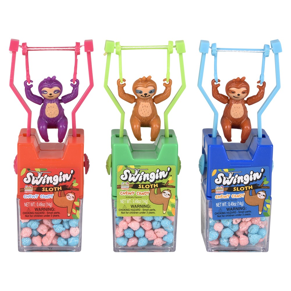 Swingin Sloth Chewy Candy Display (12 PC)