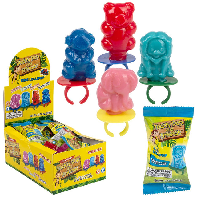 Ring Lollipops Teddy Pop & Friends 24ct (1 DSP)