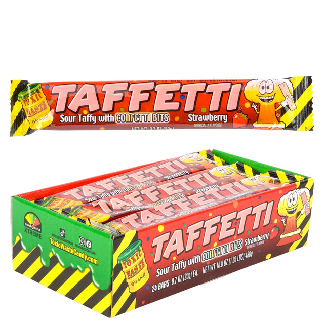 Strawberry Sour Taffy Display (12 Boxes)