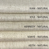 Keith Linen Blend Fabric - Natural Solid, 55" Width (1 Yard)