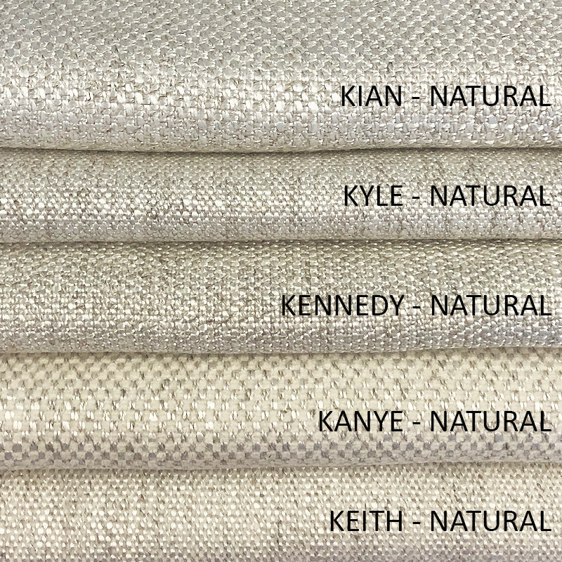 Kian Linen Blend Fabric - Natural Solid Textured, 55" Width (1 Yard)