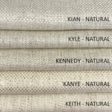 Kanye Linen Blend Fabric - Solid Natural, 55" Width (1 Yard)